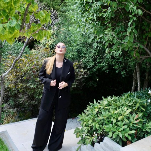 Black masculine jacket FRANCESCA with trousers ALEXIA